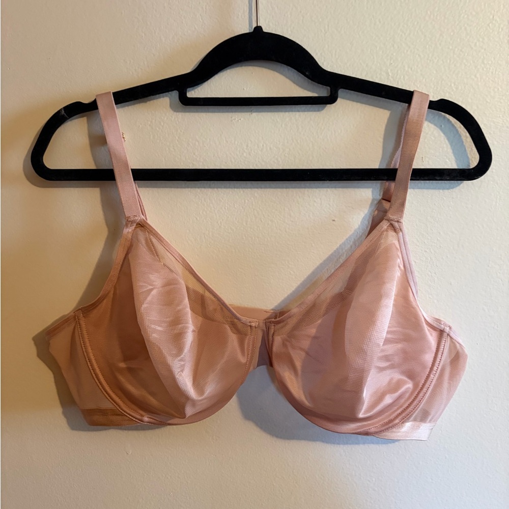 Soma Sheer Underwire Bra in Blush Pink